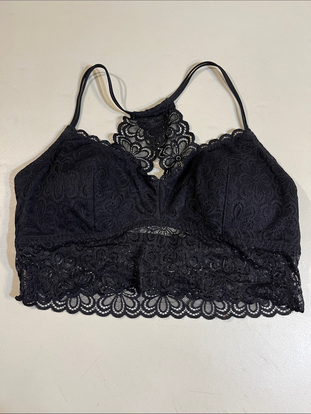 Hollister Black Lace Racerback Bralette